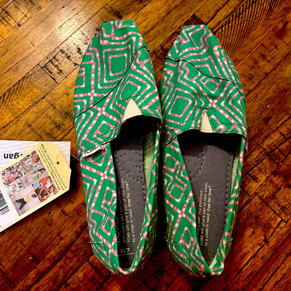 Toms Green geometric print women 7